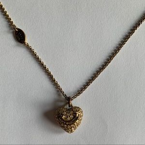 Juicy Couture Puffed Heart Gold Pendant Necklace